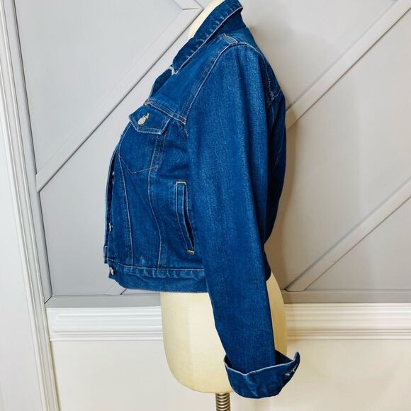 🚨Final Sale Lauren Jeans Co Denim Trucker Jacket Authentic Dry Goods Lined Small - Picture 5 of 9